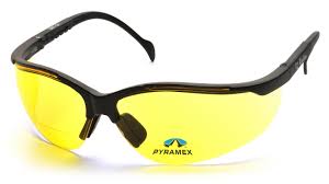 V2 Readers Amber + 2.0 Bi-Focal Lens Black Frame