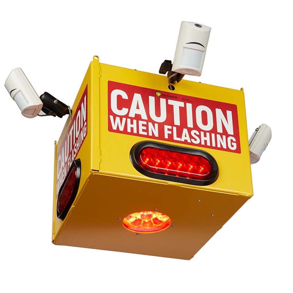 360° Aisle Signal Pedestrian Safety Signal with Strobe, 4 Sensors