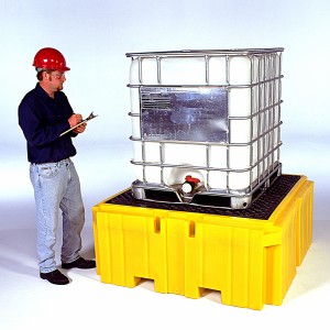 IBC Spill Pallet, 100% Polyethylene. 360 Gallon Sump Capacity