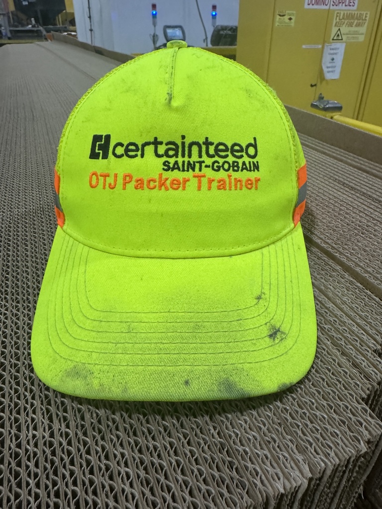 Embroidery-Certainteed-Hat-OTJ Packer Trainer