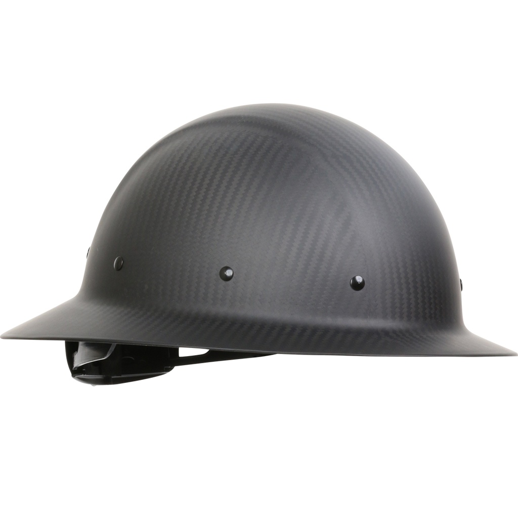 Wolfjaw™ Full Brim Hard Hat, Matte Carbon Fiber, 8-Point Suspension