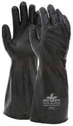[A-CP05] 14 Inch Butyl Rubber Glove 5 mil Smooth Finish Gauntlet Rolled Cuff