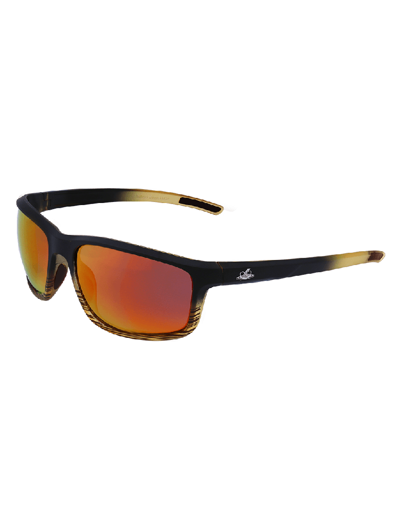 [EP-BH27710PFT] Pompano™ Red Mirror Performance Fog Technology Polarized Lens, Tortoise/Black Frame Safety Glasses