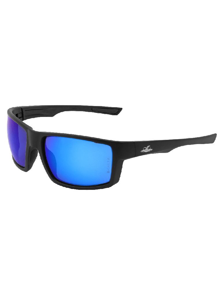 [EP-BH2669PFT] Sawfish™ Blue Mirror Performance Fog Technology Lens, Matte Black Frame Safety Glasses