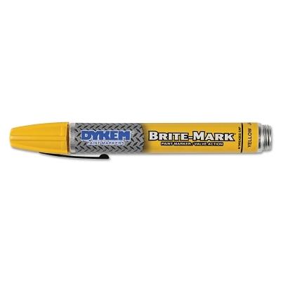DYKEM® BRITE-MARK® 40 Threaded Cap/Barrel Permanent Paint Markers, Yellow