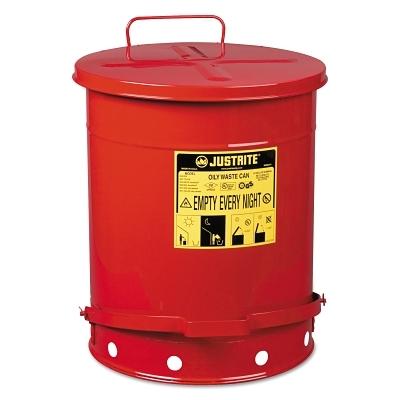 Justrite Red Oily Waste Cans 9500