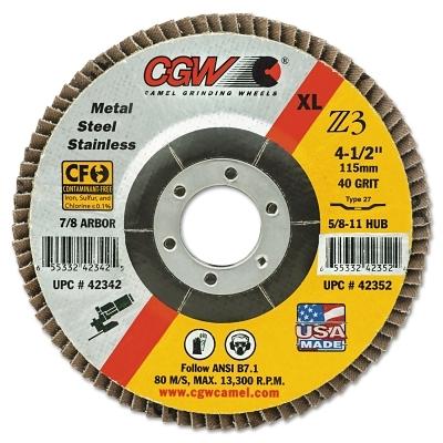 CGW Abrasives Premium Z3 Reg T29 Flap Discs 42336
