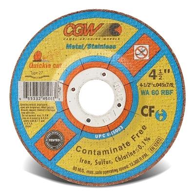 CGW Abrasives Quickie Cut™ Contaminate Free Cut-Off Wheels 45017