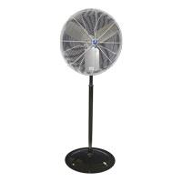 24" Twister Oscillating Circulation Fan, High Velocity, White OSHA Guards, Black Round Pedestal