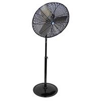 24" Twister Oscillating Circulation Fan, High Velocity, Black OSHA Guards, Black Round Pedestal