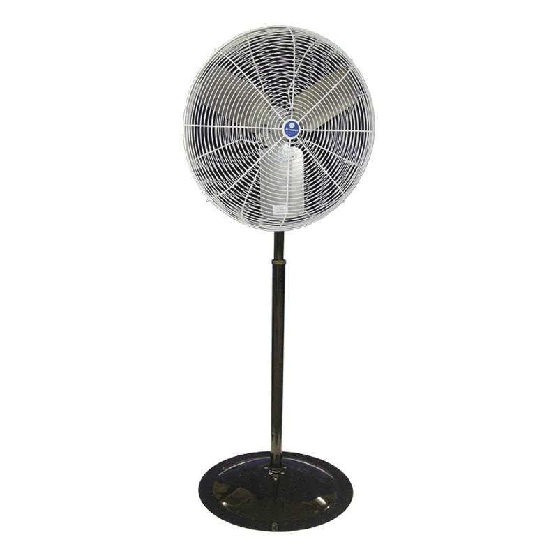 30" Twister Oscillating Circulation Fan, White OSHA Guards, Black Round Pedestal