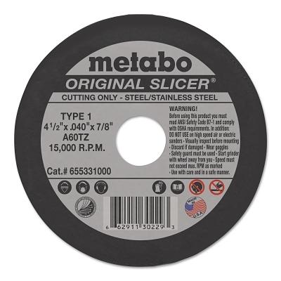 Metabo Original Slicer® Cutting Wheels 655331000