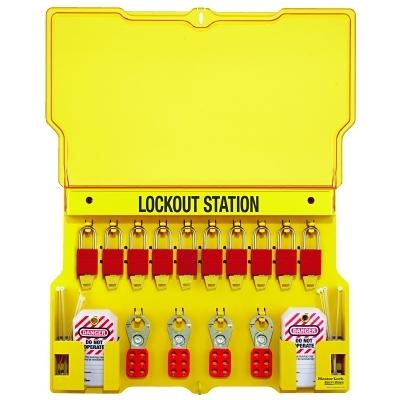 Master Lock® Safety Series™ Lockout Stations with Key Registration Cards 1483BP1106