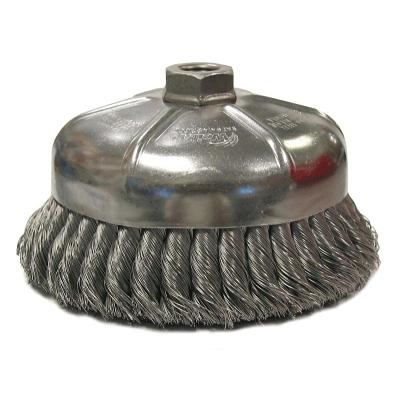 Weiler® Single Row Heavy-Duty Knot Wire Cup Brushes 12376
