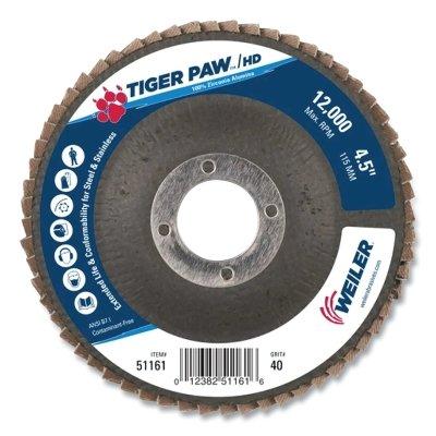 Weiler® Tiger Paw™ Super High Density Flap Discs 51161