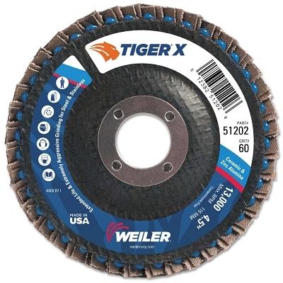 Weiler® Tiger® X Flap Discs 51202