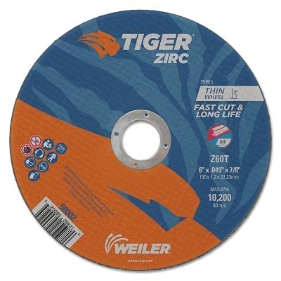 Weiler® Tiger® Zirc Cutting Wheels 58002