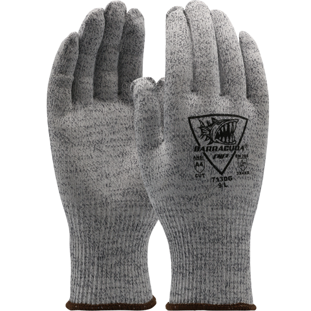 [A-713DG] Barracuda® Seamless Knit HPPE Blended Glove - Medium Weight. ANSI A4