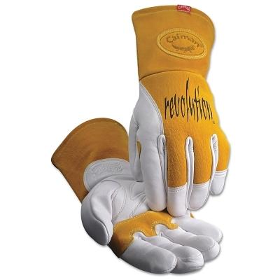 Caiman 1810 revolution® Cow Grain Unlined Palm 2-Layer Insulated Back MIG/Stick Welding Gloves