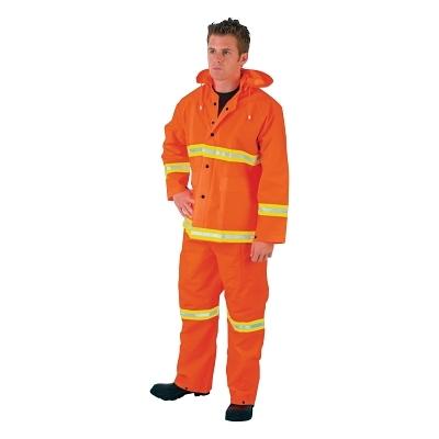 MCR Safety Luminator™ 3-Piece Rain Suits Lime Stripe