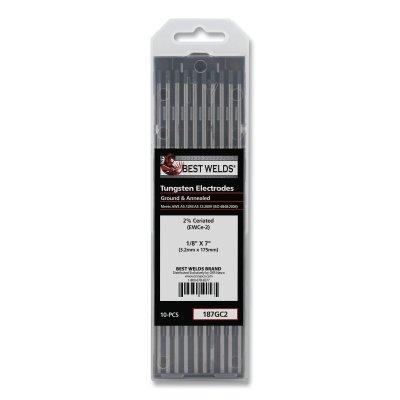 Best Welds 2% Ceriated Ground Tungsten Electrodes 187GC2