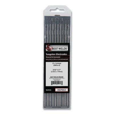 Best Welds 2% Ceriated Ground Tungsten Electrodes 3327GC2