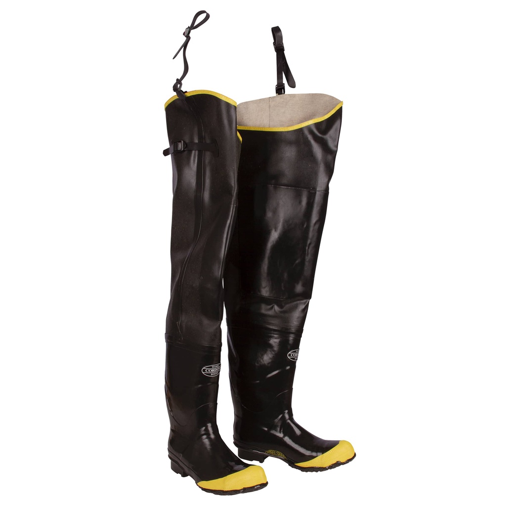 Rubber Steel-Toe Hip Boots