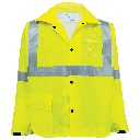 [SA-GLO-1400] FrogWear® HV High-Visibility Self-Extinguishing Yellow/Green Rain Jacket