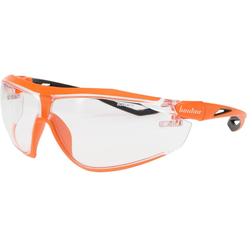 ECO Series™ Bio-Based Full Frame Safety Glasses with Orange Frame, Clear Lens and Anti-Scratch / Anti-Fog Coating