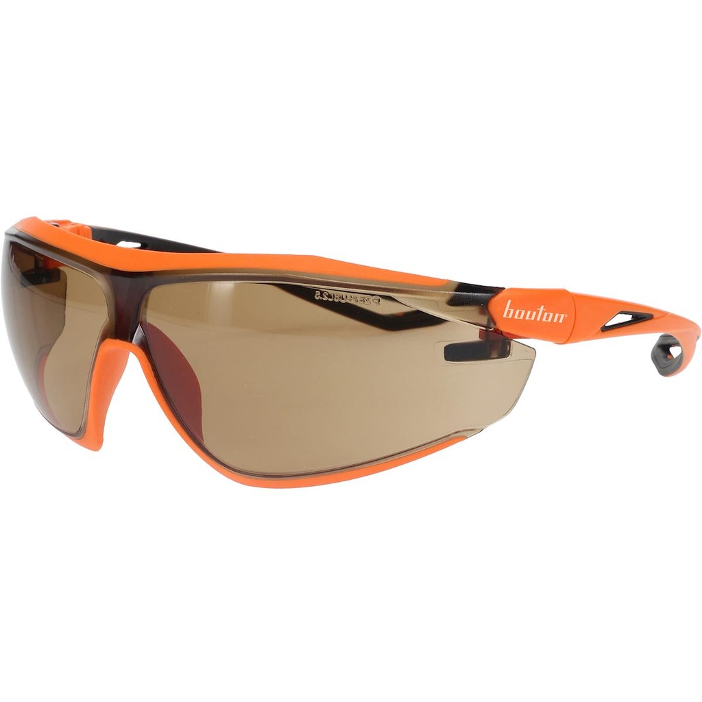 ECO Series™ Bio-Based Full Frame Safety Glasses with Orange Frame, Gray Lens and Anti-Scratch / FogLess® 3Sixty™ Coating