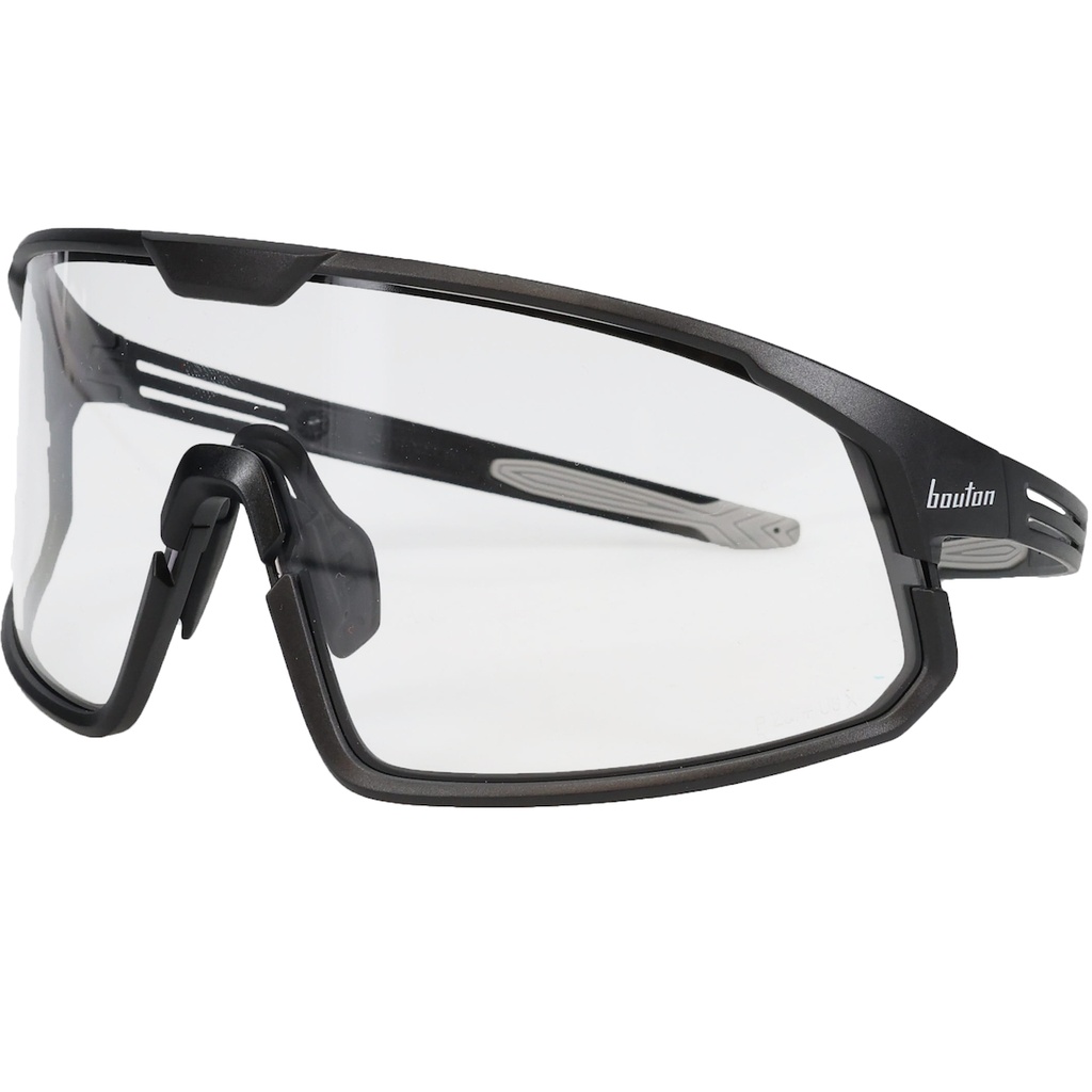 Bouton® Optical Site Boss™ Enhanced Coverage Full Frame Safety Glasses, with Black Frame and Clear FogLess® 3Sixty™ Lens Coating