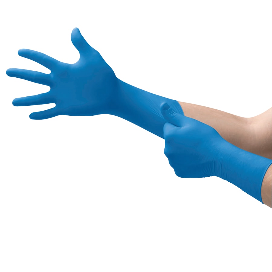 [A-748-SG-375] Examination Gloves, Medium, Natural Rubber Latex, Blue