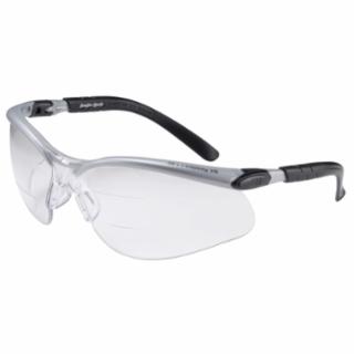 BX™ Dual Reader Safety Eyewear, +2.0 Diopter Polycarbon Anti-Fog Lenses, Silver/Black Frame
