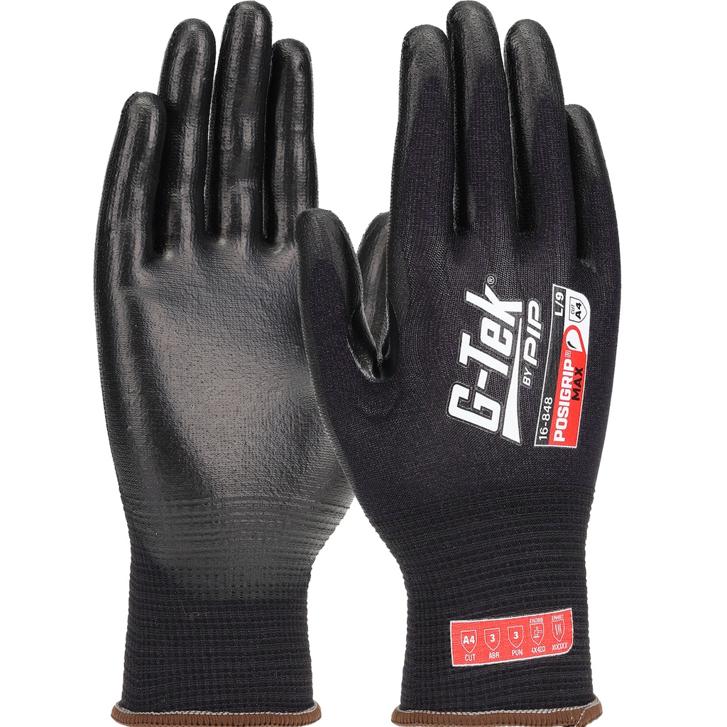 [A-16-848] G-Tek® PosiGrip MAX™ Seamless Knit PolyKor® Blended Glove