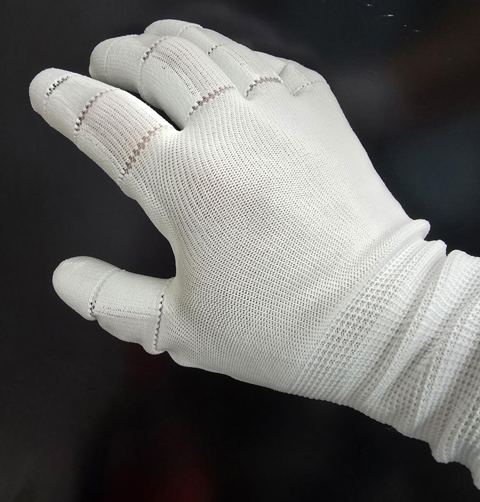 Polyurethane Coated Nylon Glove with Detachable Fingers, Gray