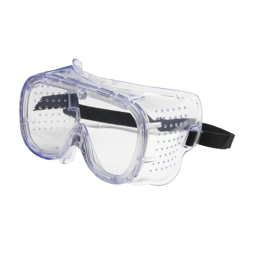 Bouton® Optical 550 Softsides™ Direct Vent Goggle with Clear Blue Body, Clear Lens and Anti-Scratch Coating