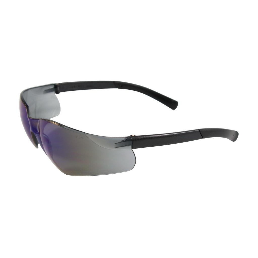 Bouton® Optical Zenon Z13™ Rimless Safety Glasses with Black Temple, Blue Mirror Lens and Anti-Scratch Coating