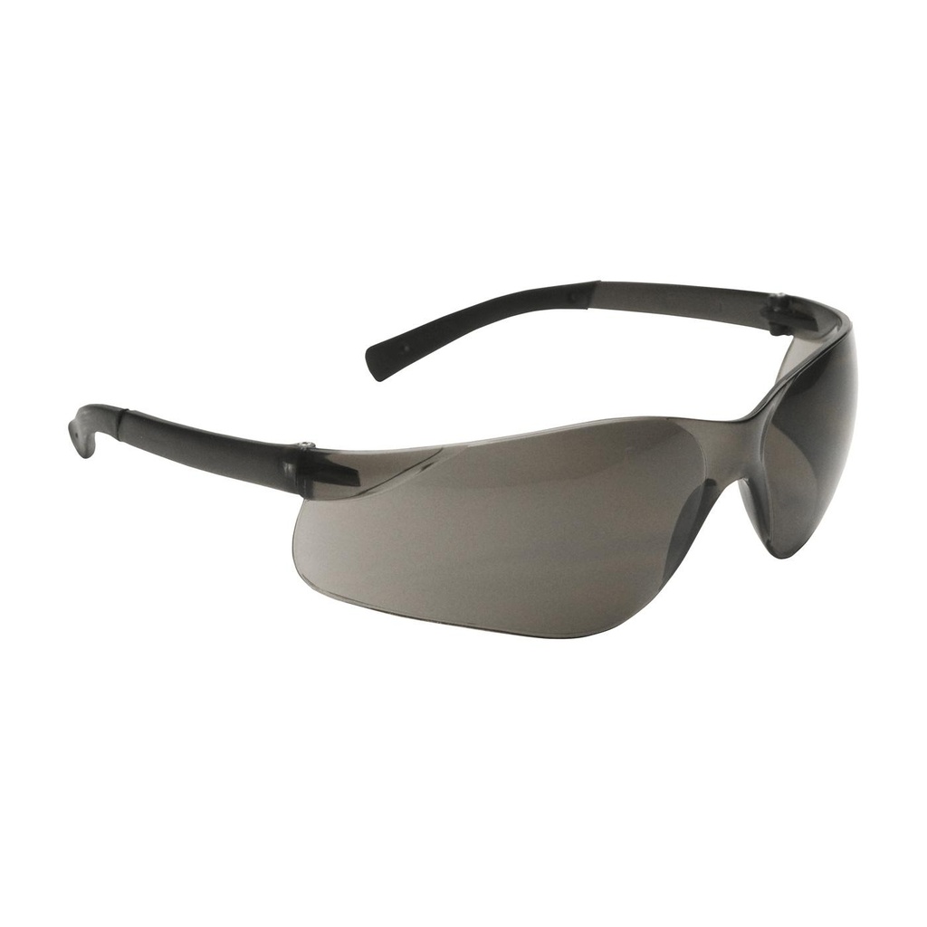 Bouton® Optical Zenon Z13™ Rimless Safety Glasses with Dark Gray Temple, Gray Lens and Anti-Scratch Coating