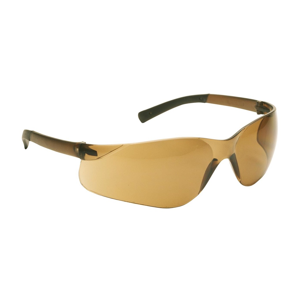 Bouton® Optical Zenon Z13™ Rimless Safety Glasses with Dark Brown Temple, Dark Brown Lens and Anti-Scratch Coating