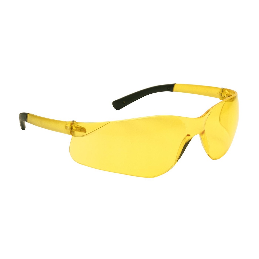 Bouton® Optical Zenon Z13™ Rimless Safety Glasses with Amber Temple, Amber Lens and Anti-Scratch Coating