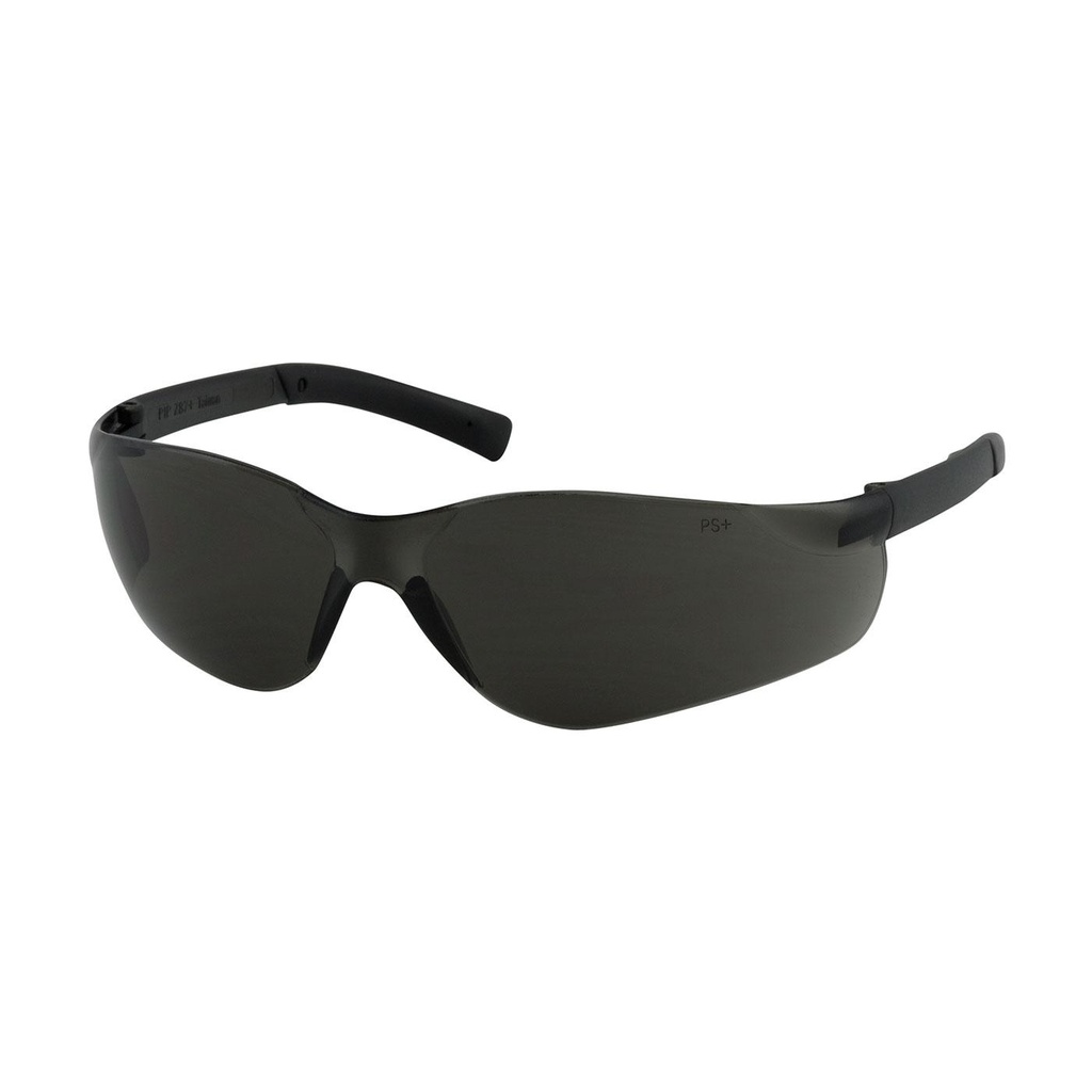 Bouton® Optical Zenon Z13™ Rimless Safety Glasses with Dark Gray Temple, Gray Lens and Anti-Scratch / Anti-Fog Coating