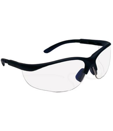 Bouton® Optical Hi-Voltage AC™ Semi-Rimless Safety Glasses with Black Frame, I/O Lens and Anti-Scratch Coating