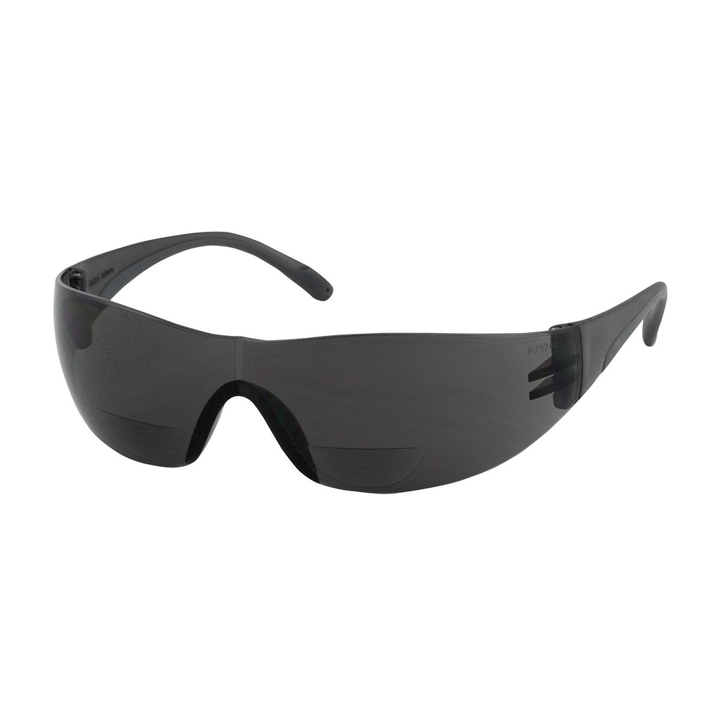 Bouton® Optical Zenon Z12R™ Rimless Safety Readers with Gray Temple, Gray Lens and Anti-Scratch Coating - +2.50 Diopter