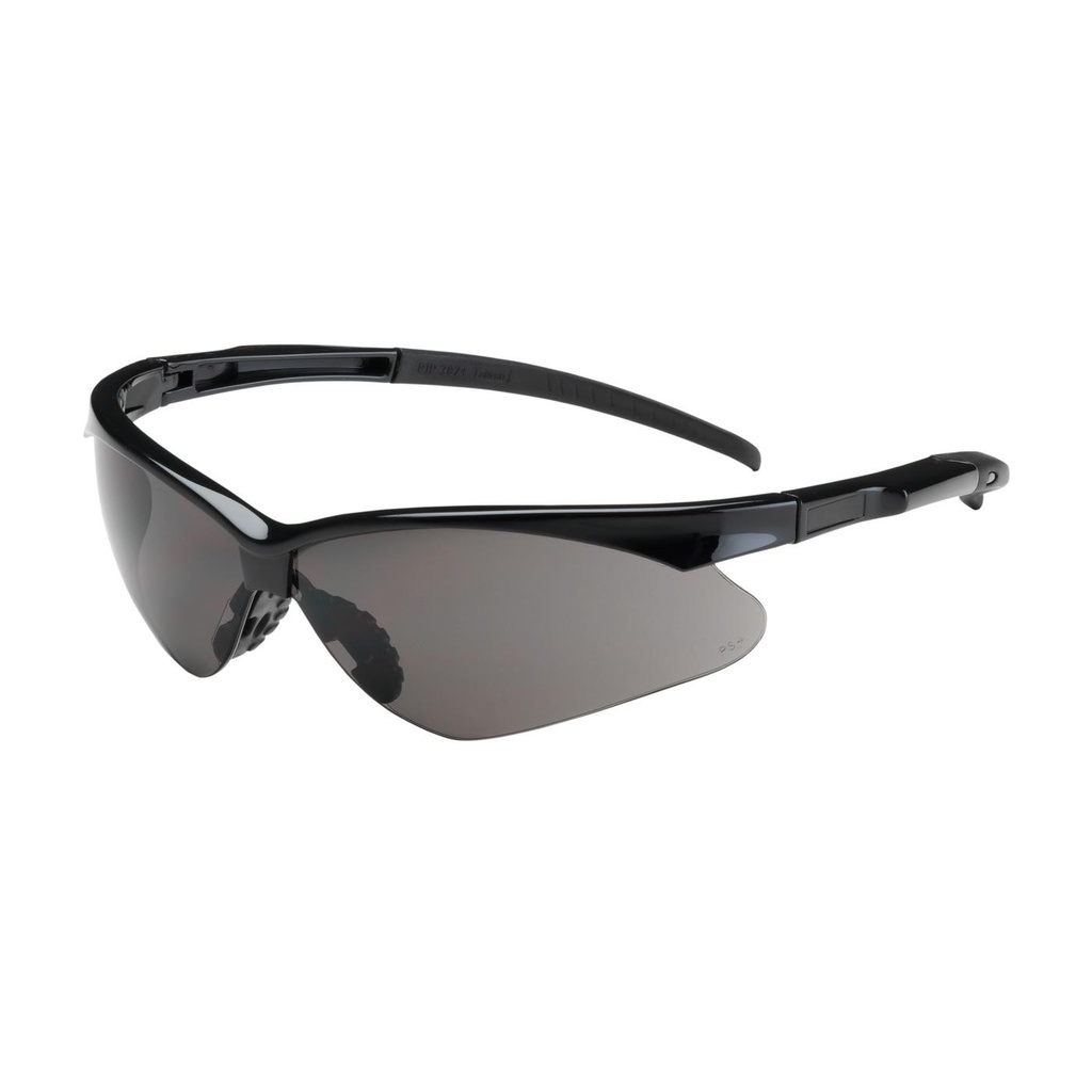 Bouton® Optical Adversary™ Semi-Rimless Safety Glasses with Black Frame, Gray Lens and Anti-Scratch / Anti-Fog Coating