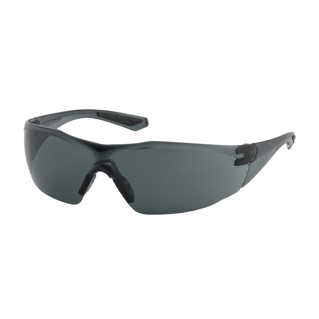 Bouton® Optical Pulse™ Rimless Safety Glasses with Gray Temple, Gray Lens and Anti-Scratch / Anti-Fog Coating
