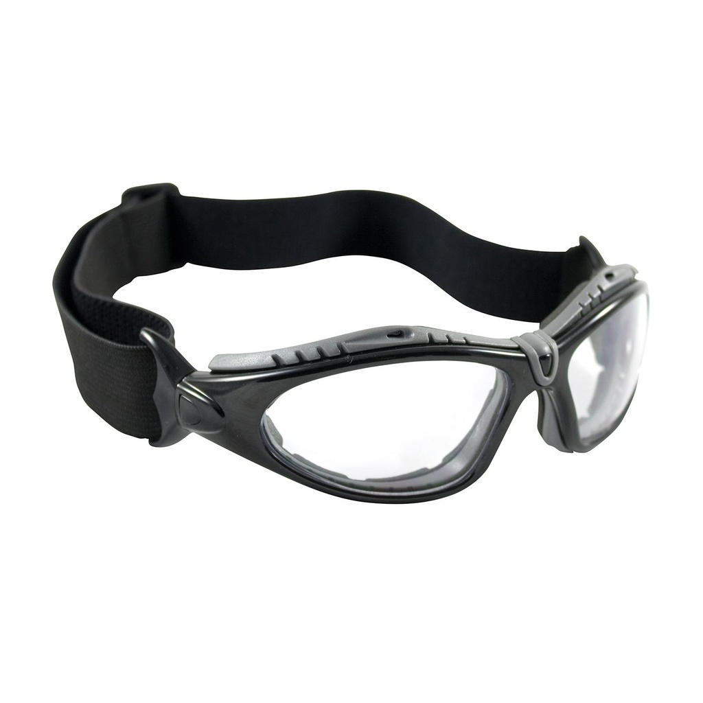 Bouton® Optical Fuselage™ Full Frame Safety Glasses with Black Frame, Foam Padding, Clear Lens and Anti-Scratch / FogLess® 3Sixty™ Coating