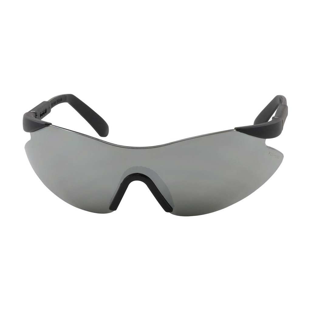 Bouton® Optical Wilco™ Rimless Safety Glasses with Black Temple, Silver Mirror Lens and Anti-Scratch Coating