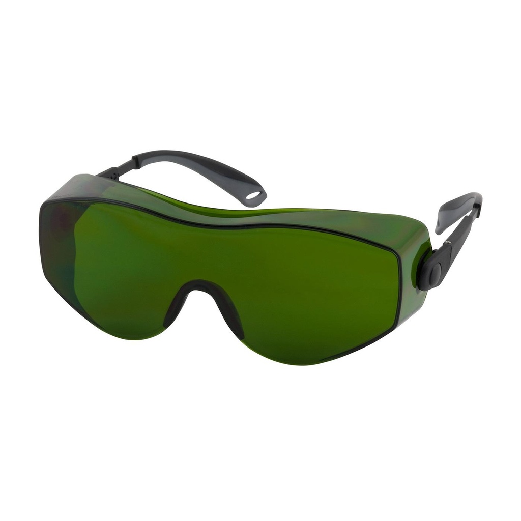 Bouton® Optical OverSite™ OTG Rimless Safety Glasses with Black / Gray Temple, IR Filter Shade 3.0 Lens and Anti-Scratch Coating
