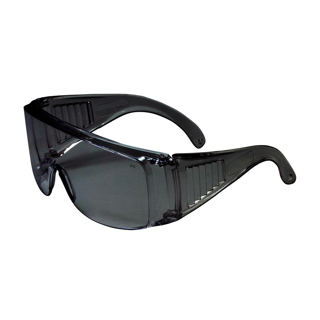 Bouton® Optical The Scout™ OTG Rimless Safety Glasses with Gray Temple, Gray Lens and Anti-Scratch Coating
