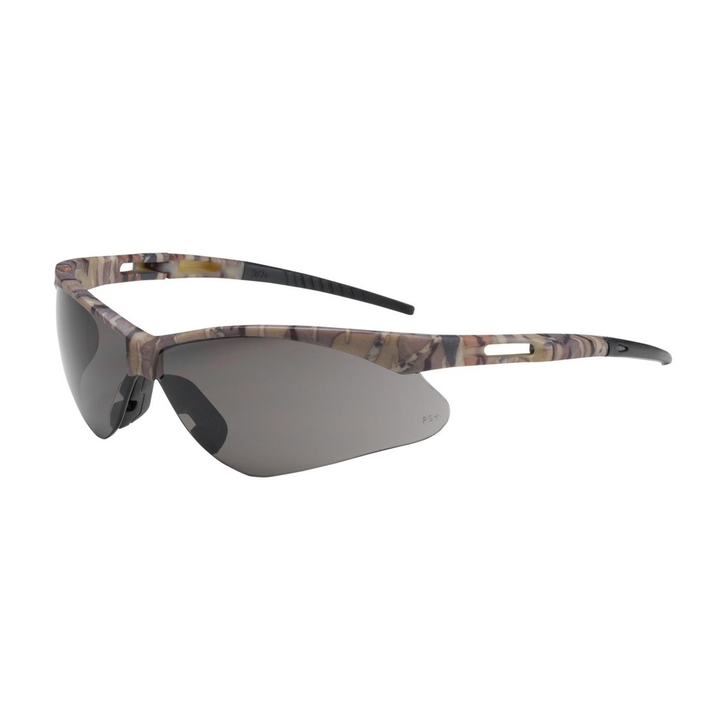 Bouton® Optical Anser™ Semi-Rimless Safety Glasses with Camouflage Frame, Gray Lens and Anti-Scratch Coating